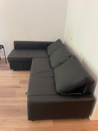 Sofá Cama Ikea FRIHETEN Negro Almacenaje
