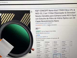 Filtro K&F Concept 77mm ND2-32 CPL