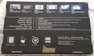 Tableta Gráfica UGEE M708 10x6 + Accesorios