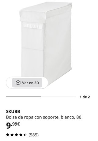 Cesto de ropa con soporte rígido