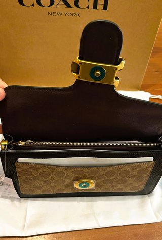 Bolso Coach Tabby 26 Negro y Marrón