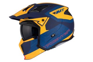 Casco MT Streetfighter SV S Totem C3 Amarillo Azul