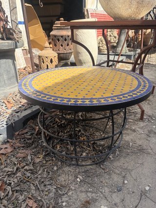Mesa Mosaico Cerámica Artesanal 70 cm