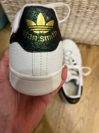 Zapatillas Adidas Stan Smith Blancas, Doradas