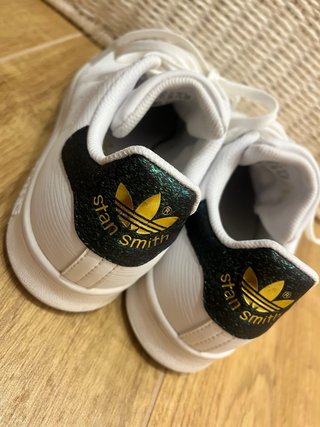Zapatillas Adidas Stan Smith Blancas, Doradas