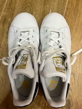 Zapatillas Adidas Stan Smith Blancas, Doradas