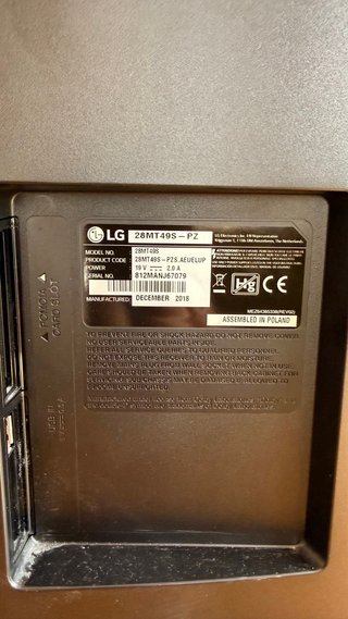TV LG 28 Negra 2018