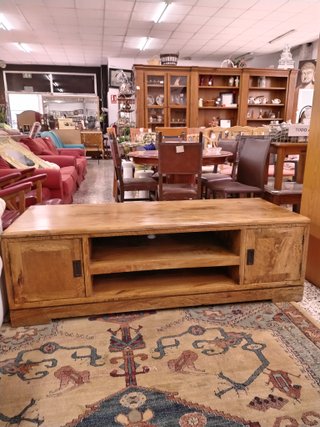 MUEBLE DE TV RUSTICO MADERA MACIZA