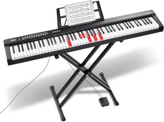 Piano digital con soporte y pedal / teclado piano