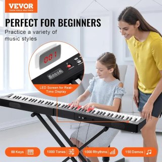 Piano digital con soporte y pedal / teclado piano