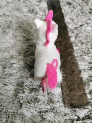 Peluche unicornio blanco y rosa