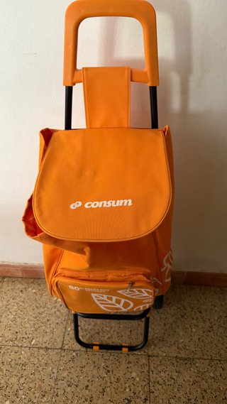 Carrito de compra Consum naranja