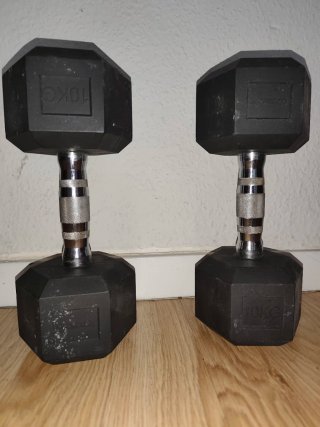 2 Mancuernas Hexagonales 10kg