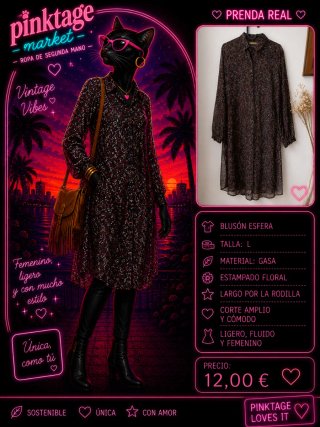Blusón estampado floral talla L