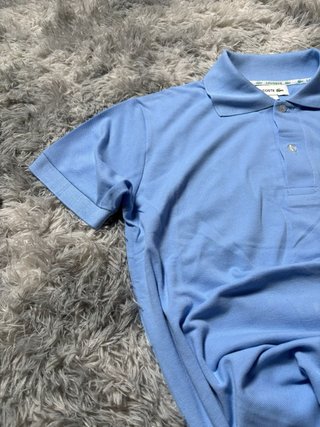 Lacoste Polo Blue Shirt Men Size M Y2K Style