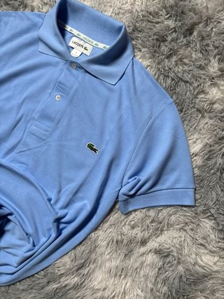 Lacoste Polo Blue Shirt Men Size M Y2K Style