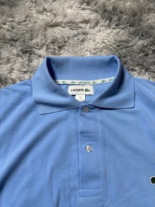 Lacoste Polo Blue Shirt Men Size M Y2K Style