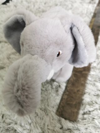 Peluche Elefante Gris Suave