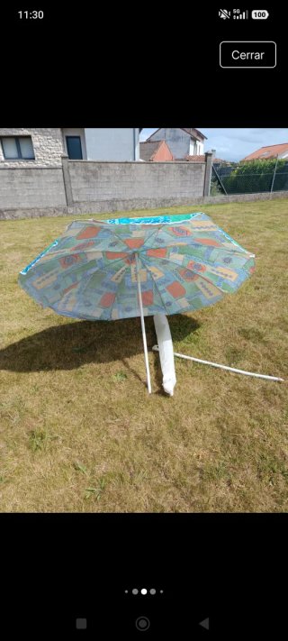 Sombrilla playa/camping multicolor