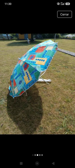Sombrilla playa/camping multicolor