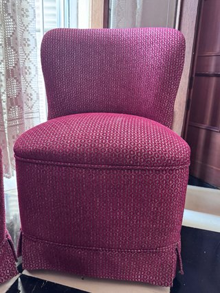 2 Butacas de tela color rosa/morado