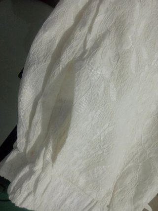 Pantalón corto vestir blanco, brocado