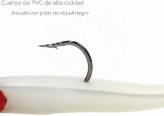 Señuelos de pesca vinilos con cabeza plomada