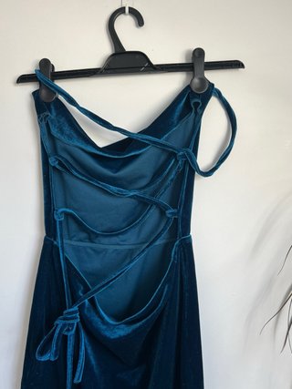 Vestido Terciopelo Azul Eléctrico