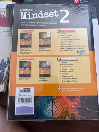 Student’s book 2 bachillerato Mindset plastificado