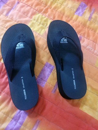 Sandalias Pull&Bear plataforma negras talla 40