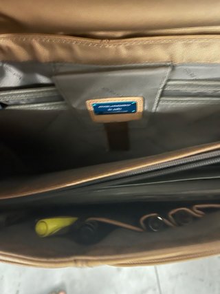 Borsa business Piquadro pelle color cuoio/beige