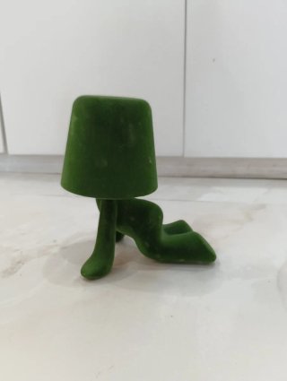 Lámpara de terciopelo verde