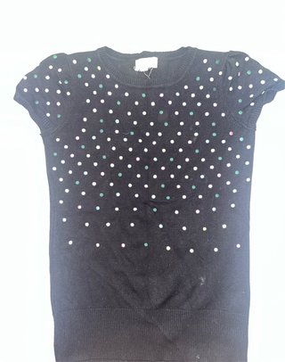 Jersey negro lunares manga corta