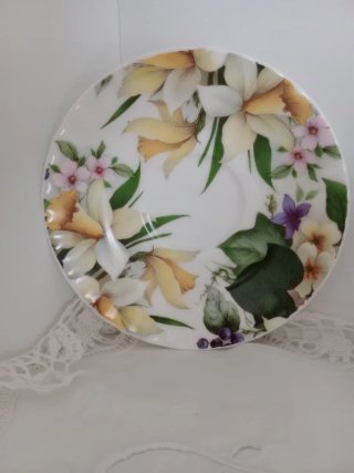 Taza de té inglesa de porcelana