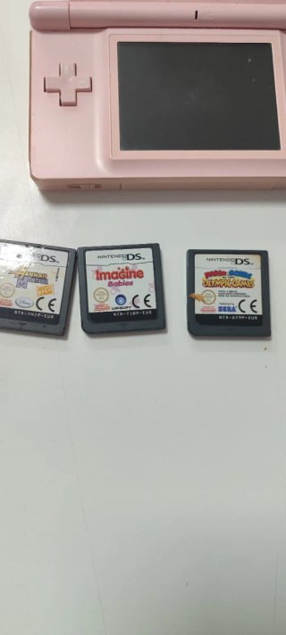 Nintendo DS Lite Rosa + 3 Giochi