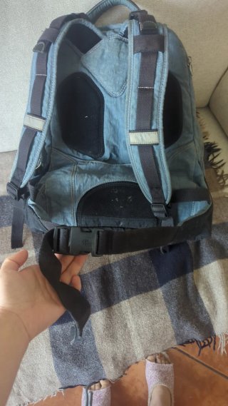 Mochila Kipling Azul Gris