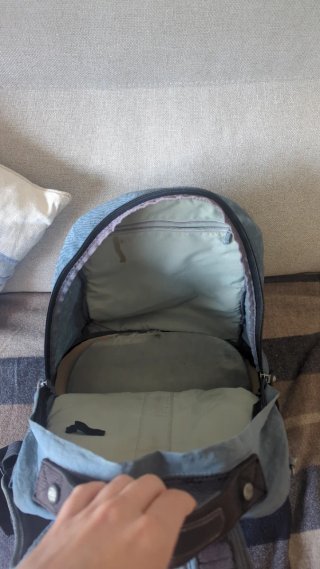 Mochila Kipling Azul Gris