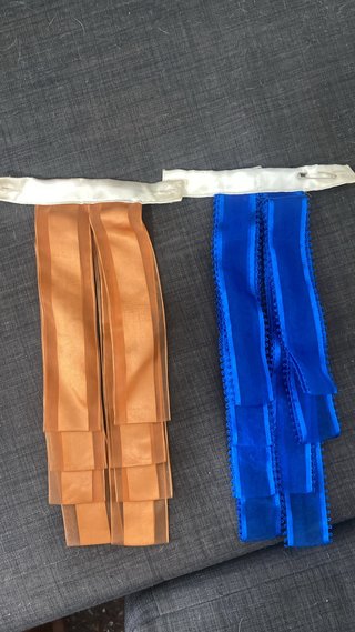 Lazos Fallera Naranja y Azul