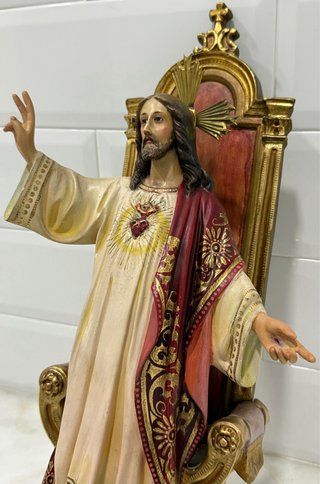 SAGRADO CORAZÓN ENTRONADO OLOT CALIDAD EXTRA ORO