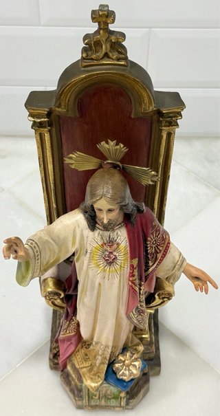 SAGRADO CORAZÓN ENTRONADO OLOT CALIDAD EXTRA ORO