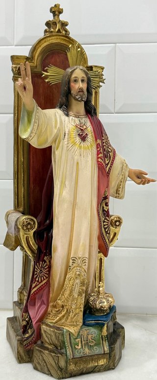 SAGRADO CORAZÓN ENTRONADO OLOT CALIDAD EXTRA ORO