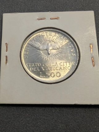 Vaticano 500 Liras 1963 plata