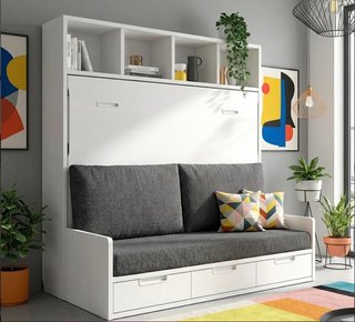 Cama abatible matrimonio con sofá FRM 135 en Badal