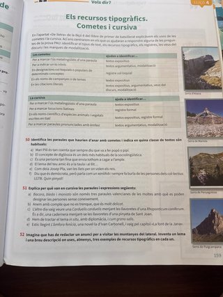 Llibre Via Oberta. Valencià. Segon de batxillerat