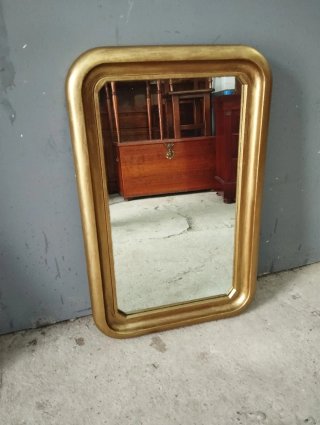 Espejo Antiguo Resina Dorado