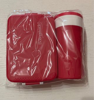Borsetta termica rosa con zip e fibbia