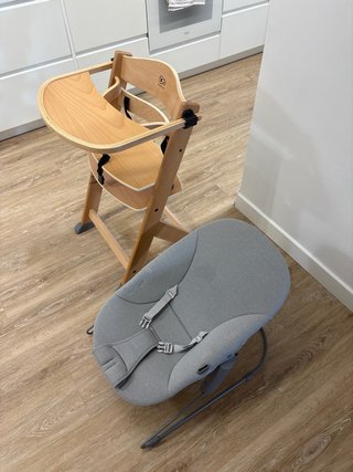 Trona y Hamaca Kinderkraft ENOCK Madera Gris