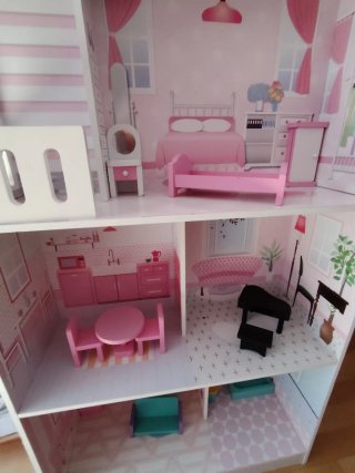 Casa de muñecas de madera 2 en 1