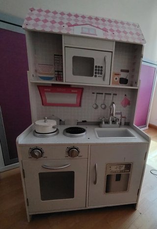 Casa de muñecas de madera 2 en 1