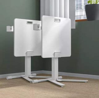 Mesa portátil con ruedas, blanca